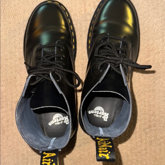 Gold Chroma Doc Martens 1460 Pascal Leather Boots - Picture 6 of 11